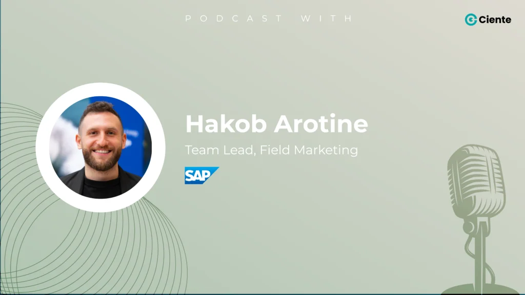 Techtalk by Ciente with Hakob Arotine from SAP : EP-35 Hakob Arotine